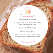 Liste des ingrédients de la boulangerie rose Kawai