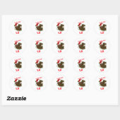 Sticker Rond Lit Christmas Sloth (Feuille)