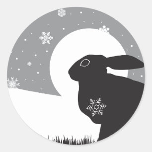 STICKER ROND LIT DE NEIGE