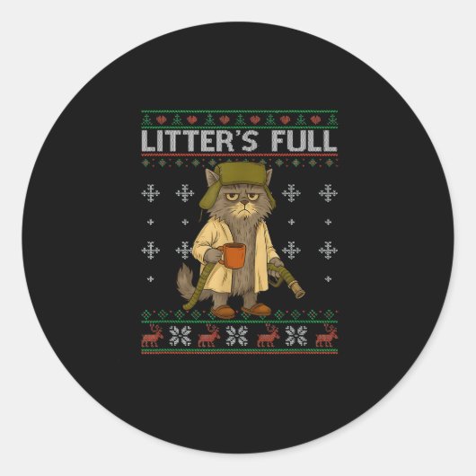 Sticker Rond Litter's Full Funny Parody Outfit Sarcastic Christ (Devant)