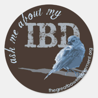 Sticker Rond Little Birdie s'interroge sur IBD