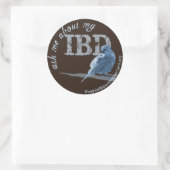 Sticker Rond Little Birdie s'interroge sur IBD (Sac)
