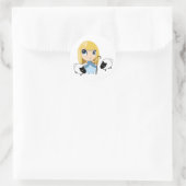 Sticker Rond Little Bo Peep et son mouton (Sac)