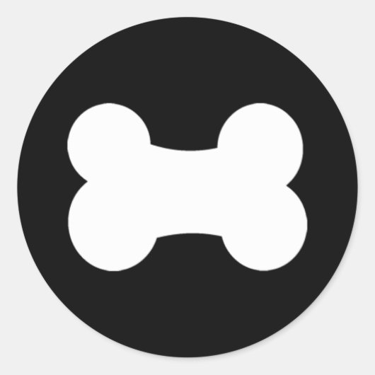 Sticker Rond Little Bone Black 1,5 pouces (Devant)