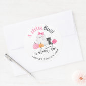 Sticker Rond Little Boo est presque à baby shower (Enveloppe)