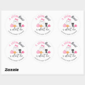 Sticker Rond Little Boo est presque à baby shower (Feuille)