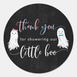 Sticker Rond Little Boo Genre Revela Party