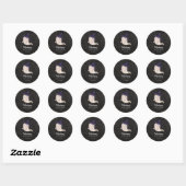 Sticker Rond Little Boo Halloween Witch Fête d'Anniversaire (Feuille)