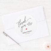Sticker Rond Little Cute Heart Modern Minimal Wedding Gifts  (Enveloppe)