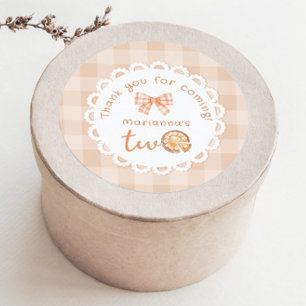 Sticker Rond Little cutie Pie 1er anniversaire Merci