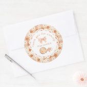 Sticker Rond Little cutie Pie 1er anniversaire Merci (Enveloppe)