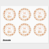 Sticker Rond Little cutie Pie 1er anniversaire Merci (Feuille)