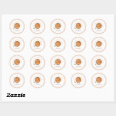 Sticker Rond Little Cutie Pie Automne 1er Anniversaire (Feuille)