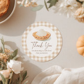 Sticker Rond Little Cutie Pie Rustique Baby shower Automne