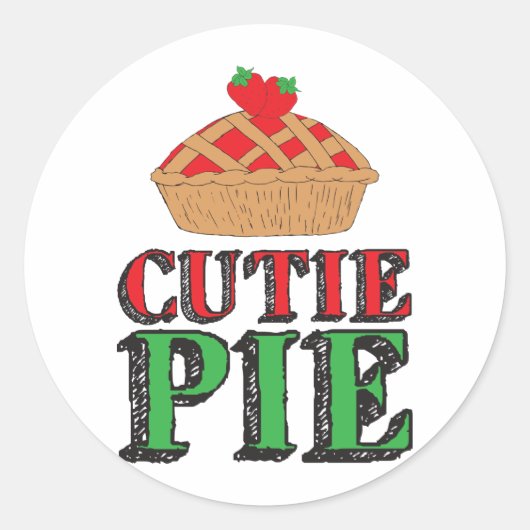 Sticker Rond Little Cutie Pie Sweet Stuff Cutieps fraises (Devant)