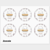 Sticker Rond Little Cutie Pie Thanksgiving Anniversaire de enfa (Feuille)