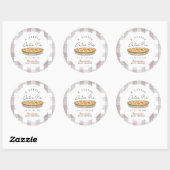 Sticker Rond Little Cutie Pie Thanksgiving Baby shower (Feuille)