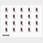 Sticker Rond Little Devil Baddie Love Paddle "Dévilish Mood" (Feuille)