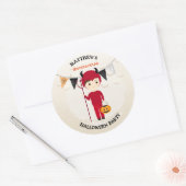 Sticker Rond Little Devil Halloween Party (Enveloppe)