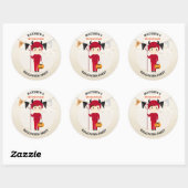 Sticker Rond Little Devil Halloween Party (Feuille)