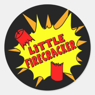 Sticker Rond Little Firecracker