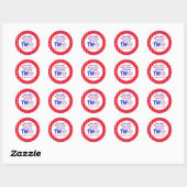 Sticker Rond Little Firecracker 2e anniversaire (Feuille)