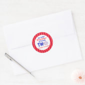 Sticker Rond Little Firecracker 2e anniversaire (Enveloppe)