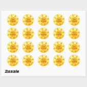 Sticker Rond Little Gold Sunshine Boho Anniversaire (Feuille)