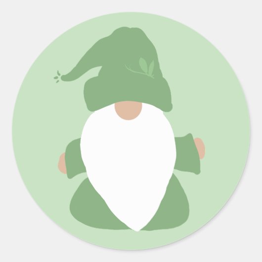 Sticker Rond Little Green Gnome (Devant)