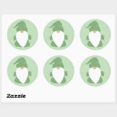 Sticker Rond Little Green Gnome (Feuille)