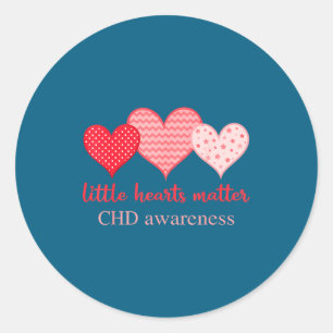 Sticker Rond Little Hearts Matter Chd Cœur