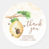 Sticker Rond Little Honey Bee Baby shower (Devant)
