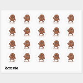 Sticker Rond Little Kaka – Propulsé par le Café (Feuille)