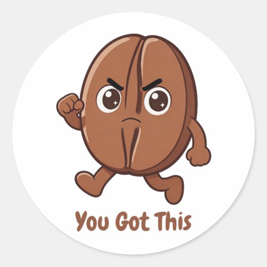 Sticker Rond Little Kaka – Propulsé par le Café (Devant)