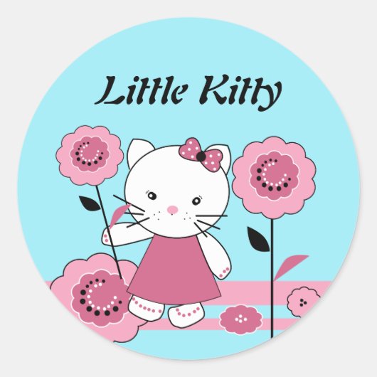 Sticker rond Little Kitty Classic (Devant)