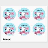 Sticker rond Little Kitty Classic (Feuille)
