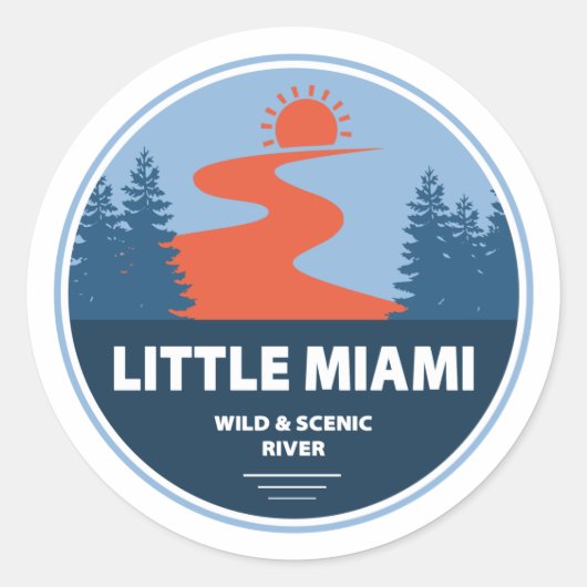 Sticker Rond Little Miami Wild Et Pittoresque River (Devant)