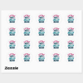 Sticker Rond Little Miss Jelly Bean Paster Candy Surnom (Feuille)