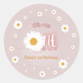 Sticker Rond Little Miss Onederful 1st Birthday (Devant)