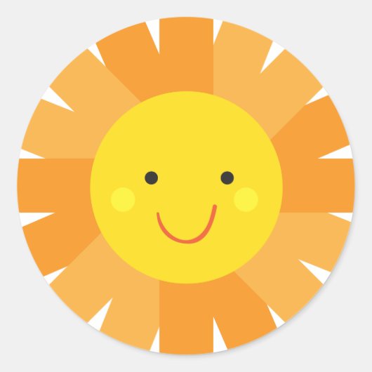 Sticker Rond Little Miss Sunshine Sun Invitation Polka Dot (Devant)