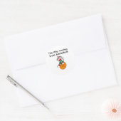 Sticker Rond Little Monkey aime le basket-ball (Enveloppe)