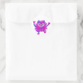 Sticker Rond Little Monster Animal Drawing (Sac)