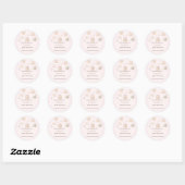 Sticker Rond Little Pearl Seashells Dots Baby Shower (Feuille)