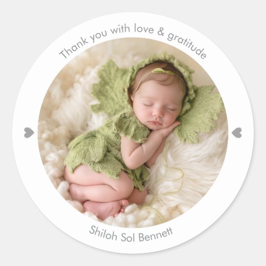 Sticker Rond Little Peep & Co. | Merci (Devant)