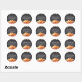 Sticker Rond Little Pumpkin Autumn Picnic Baby Shower (Feuille)