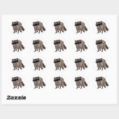 Sticker Rond Little Raccoon (Feuille)