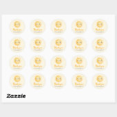 Sticker Rond Little Ray of Sunshine Baby Shower (Feuille)