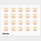Sticker Rond Little Ray of Sunshine Boho Sun Baby Shower (Feuille)