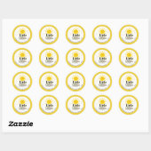 Sticker Rond Little Ray of Sunshine Parties scintillant Baby sh (Feuille)