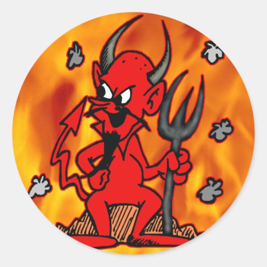 Sticker Rond Little Red Devil (Devant)